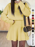 Women's Casual Mock Neck Sweater Dress