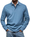 Men's Long-sleeved Polo Shirt