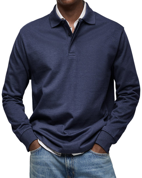 Men's Long-sleeved Polo Shirt