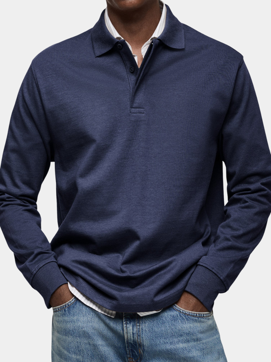 Men's Long-sleeved Polo Shirt