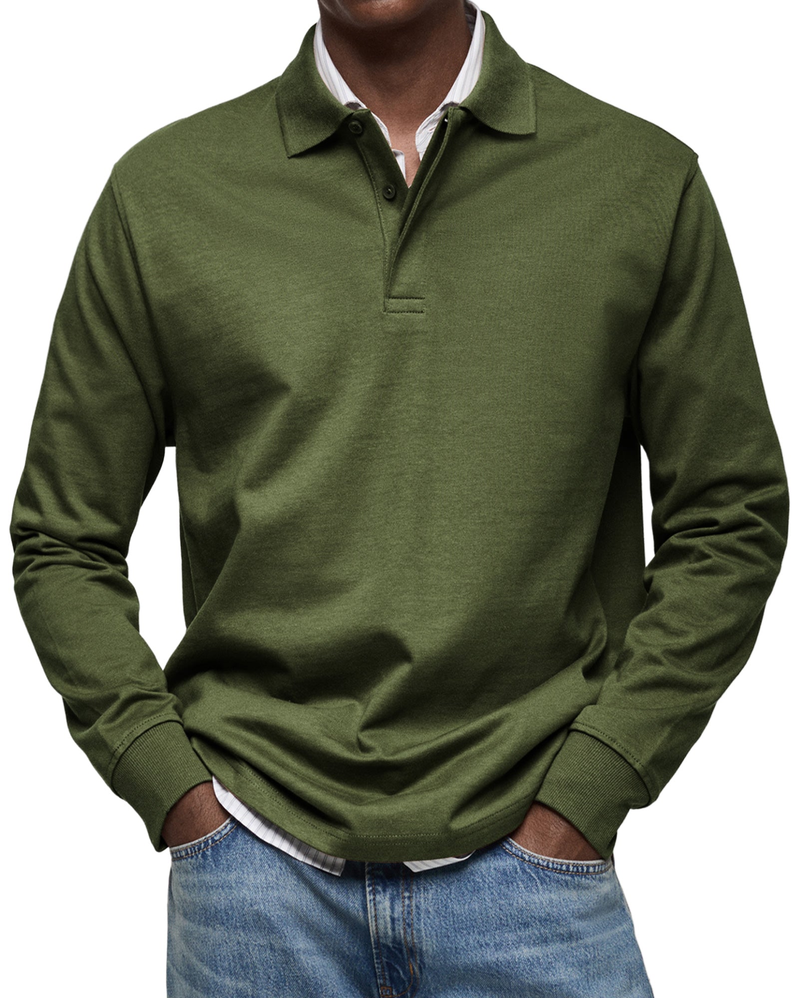 Men's Long-sleeved Polo Shirt