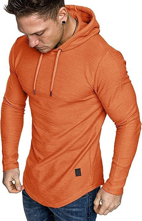Mens Fashion Hoodies Fleece Long Sleeve Athletic Sweatshirt