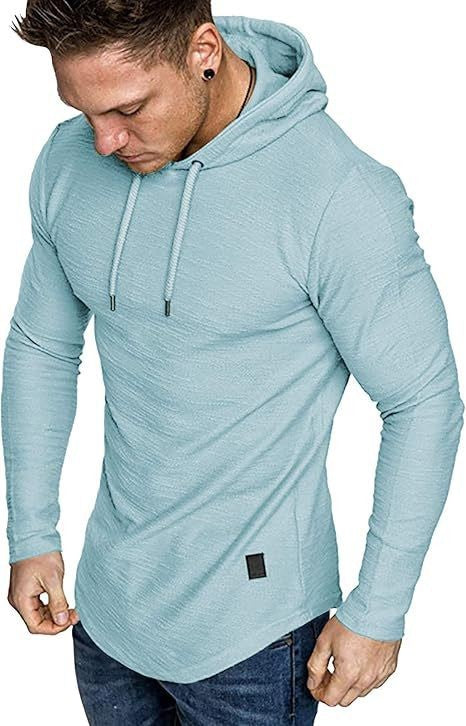 Mens Fashion Hoodies Fleece Long Sleeve Athletic Sweatshirt